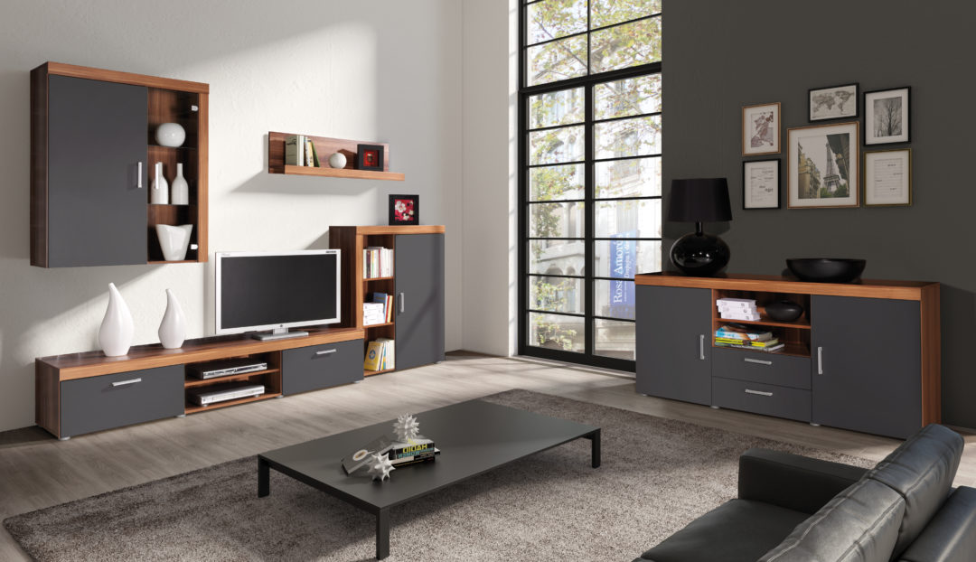 TV Cabinet SAMBA SM8 plum / graphite