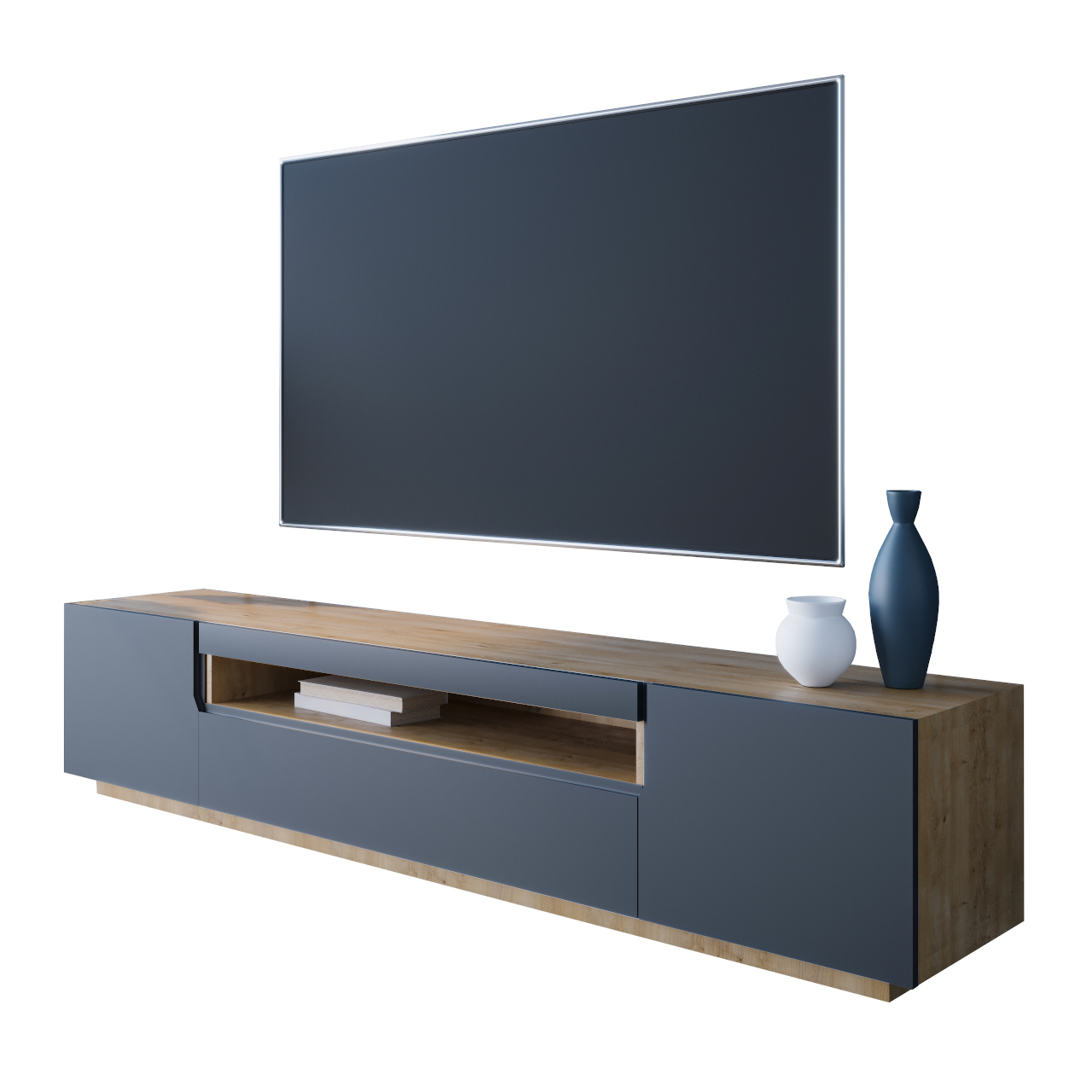 TV cabinet DONE 200 artisan oak / black