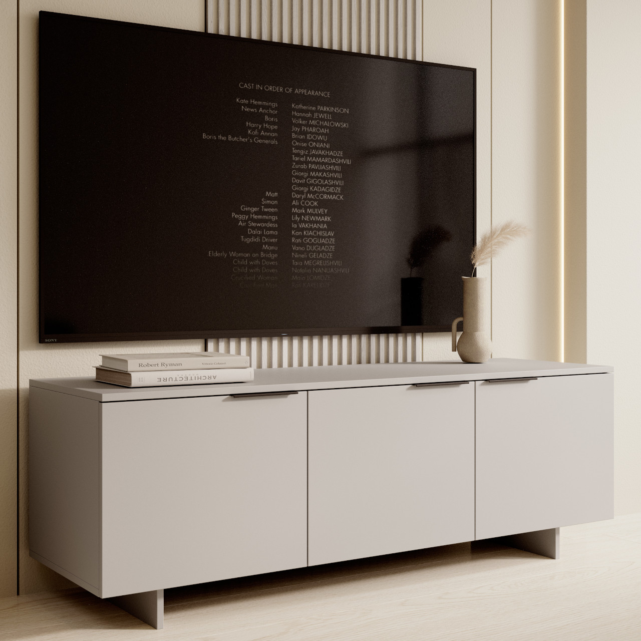 TV cabinet MALMO 3D sand beige