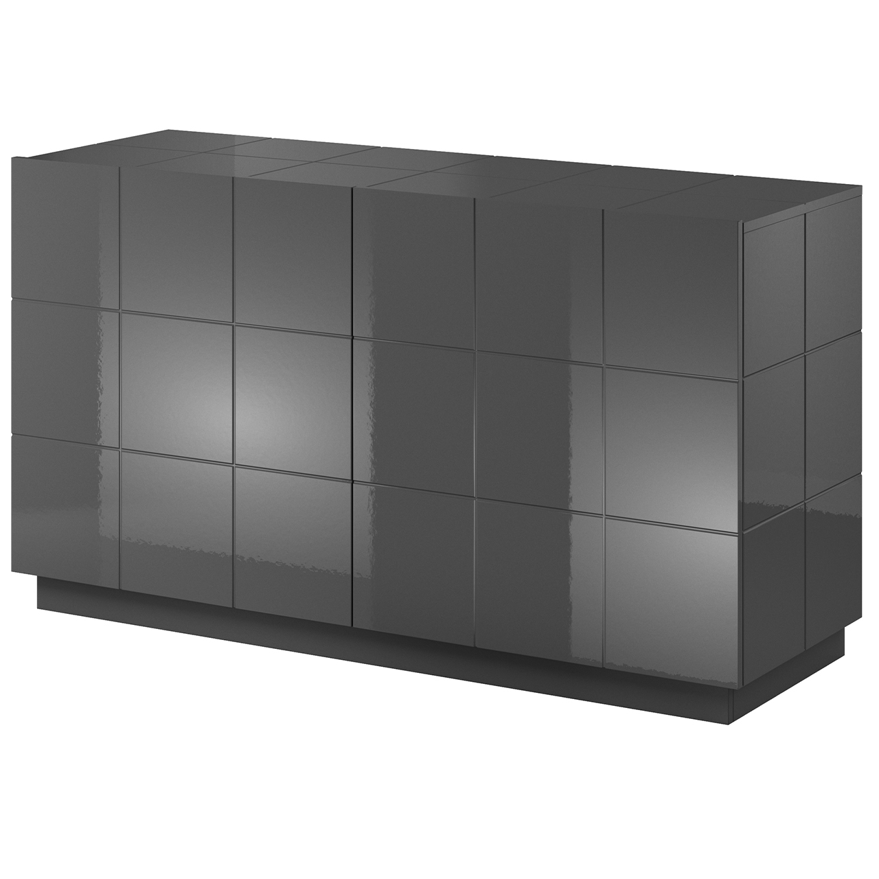Storage cabinet REJA 2D graphite gloss
