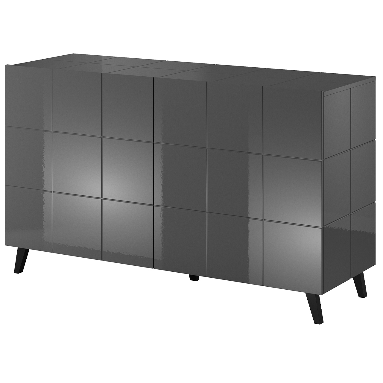 Storage cabinet REJA 2D graphite gloss