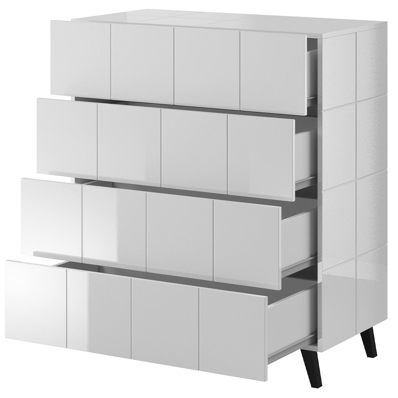 Storage cabinet REJA 4S white gloss