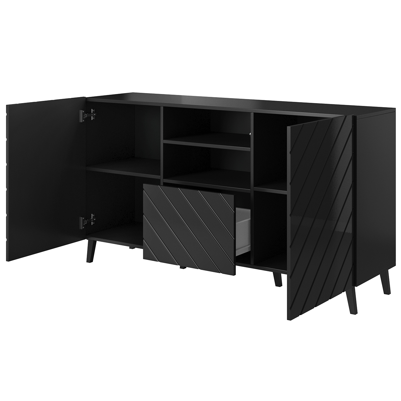 Storage cabinet ABETO black