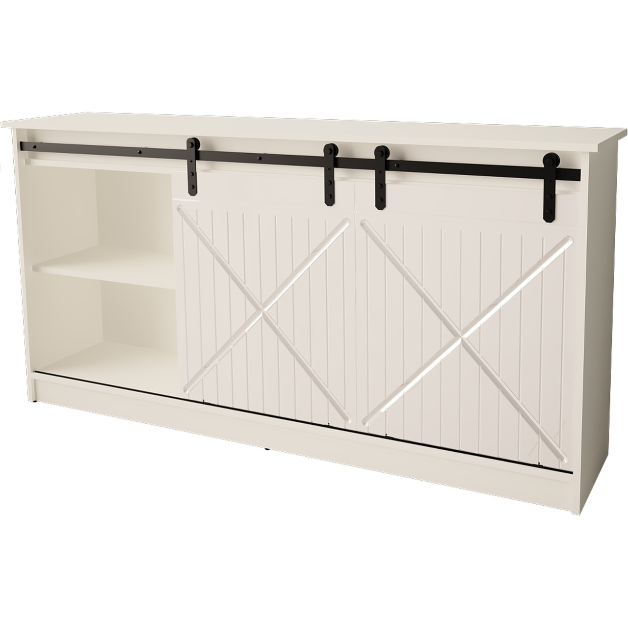 Storage cabinet GRANERO white / white gloss