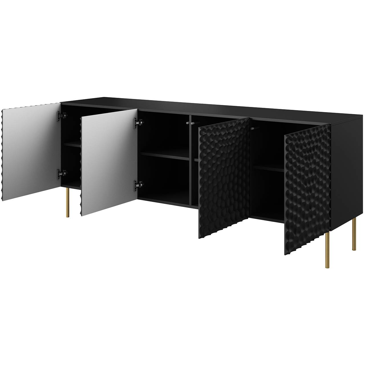 Storage cabinet HOLE 190 black