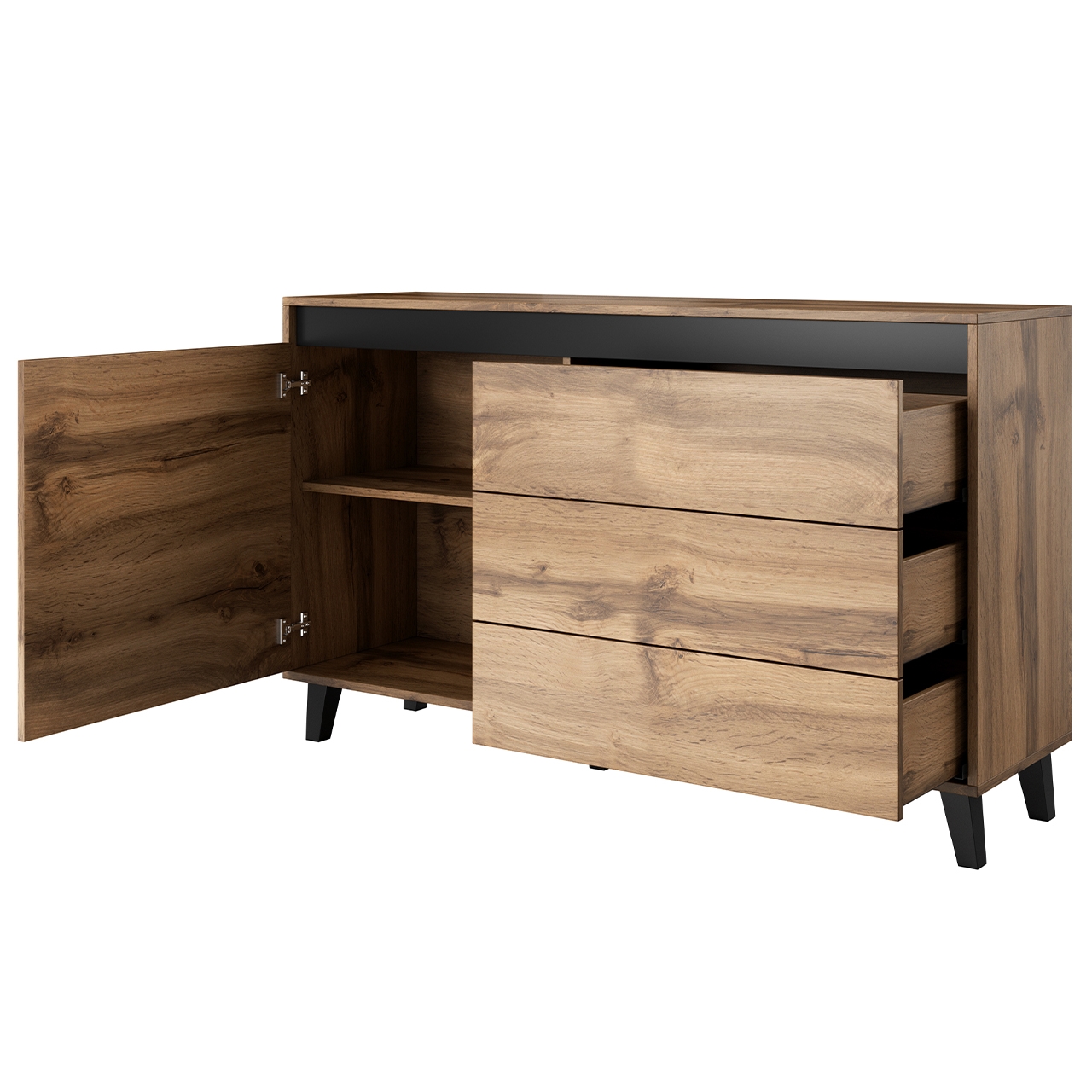 Storage cabinet NORD 138 wotan oak / anthracite