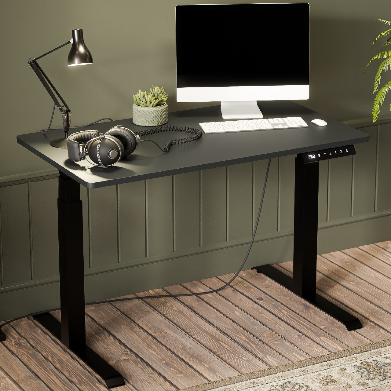 Height adjustable standing desks MOON black / anthracite