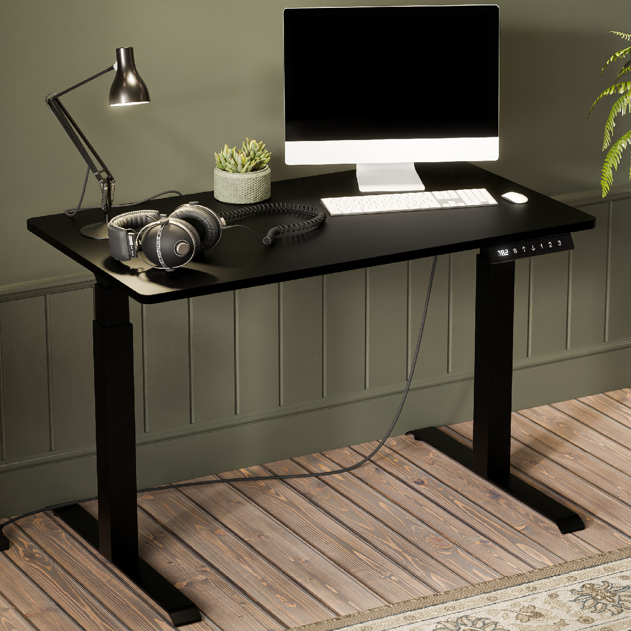 Height adjustable standing desks MOON czarny