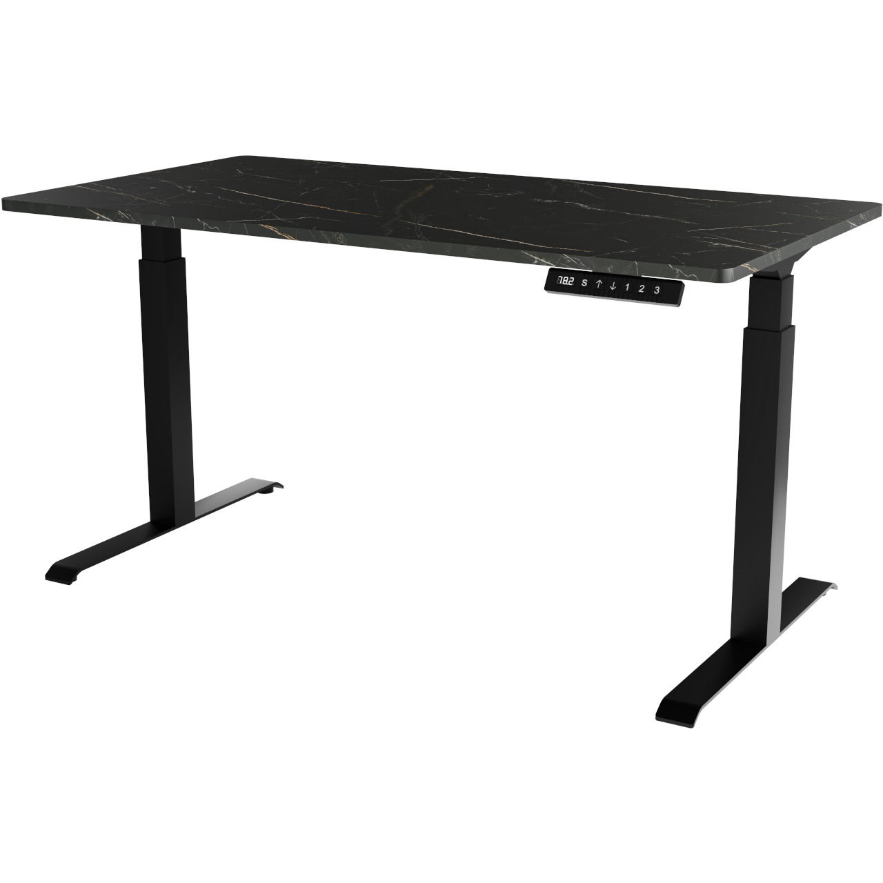 Height adjustable standing desk MOON LONG black / san sebastian