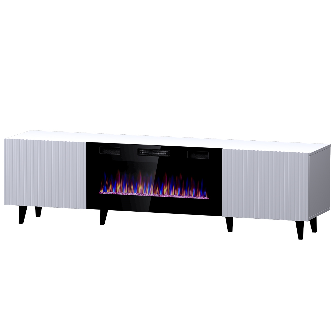 TV Stand PAFOS 180 with electric fireplace white