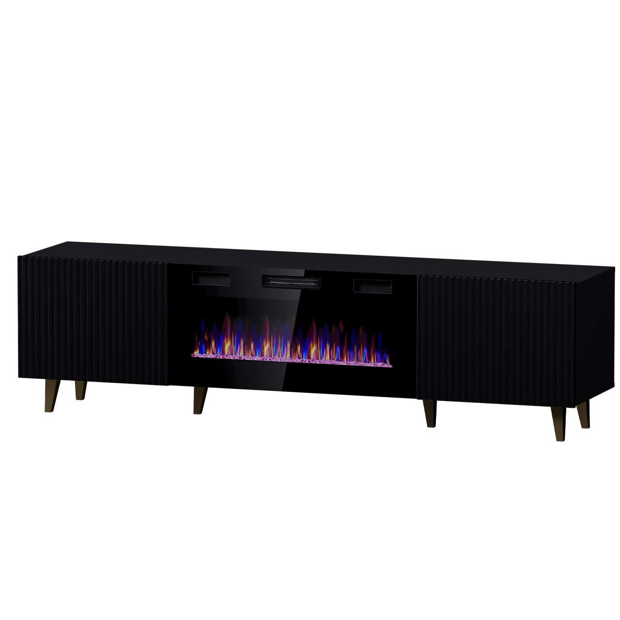 TV Stand PAFOS 180 with electric fireplace black
