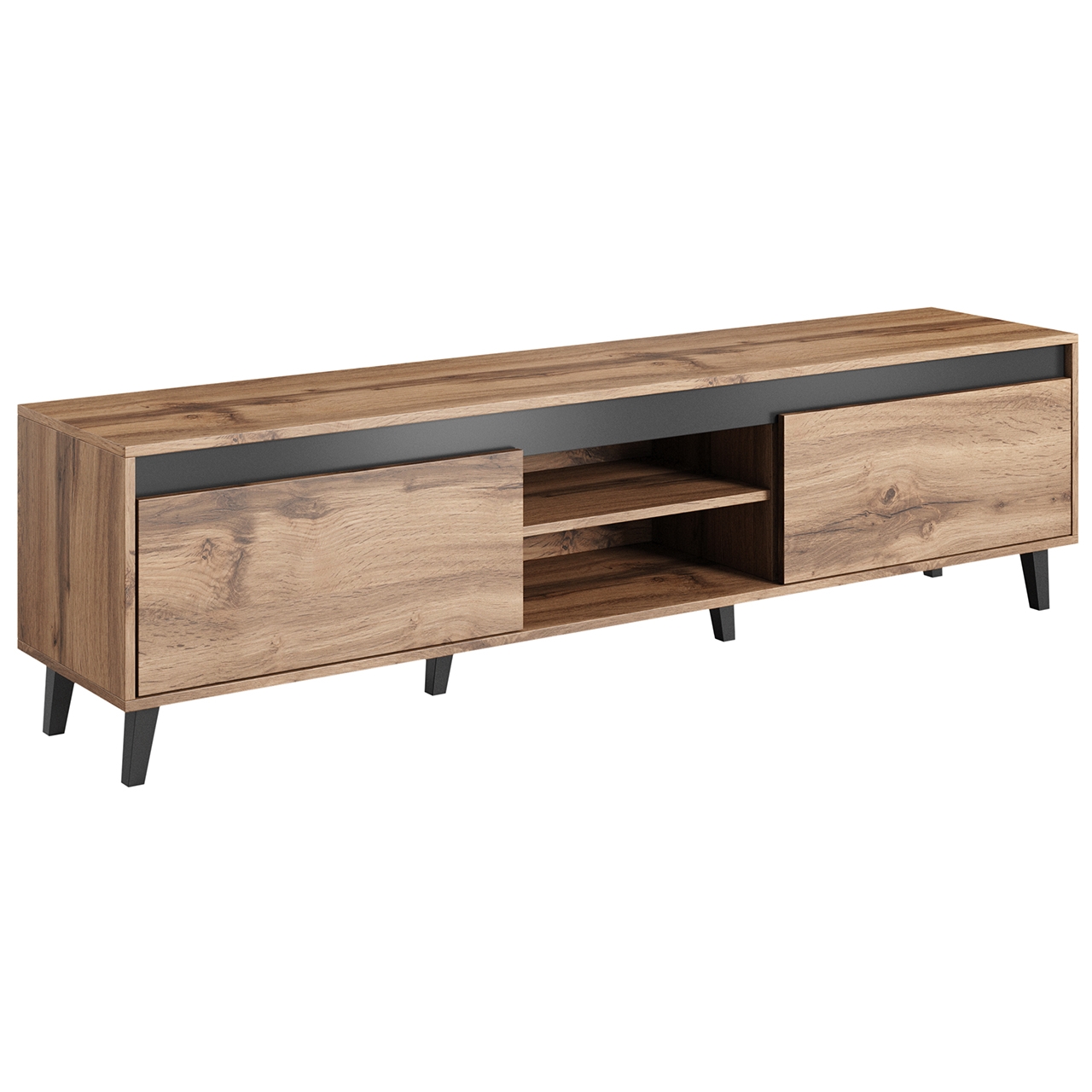 TV Stand NORD II 170 wotan oak / anthracite