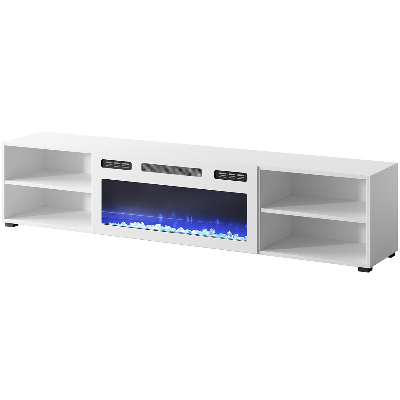 TV Cabinet POLO 180 EF white / fireplace white