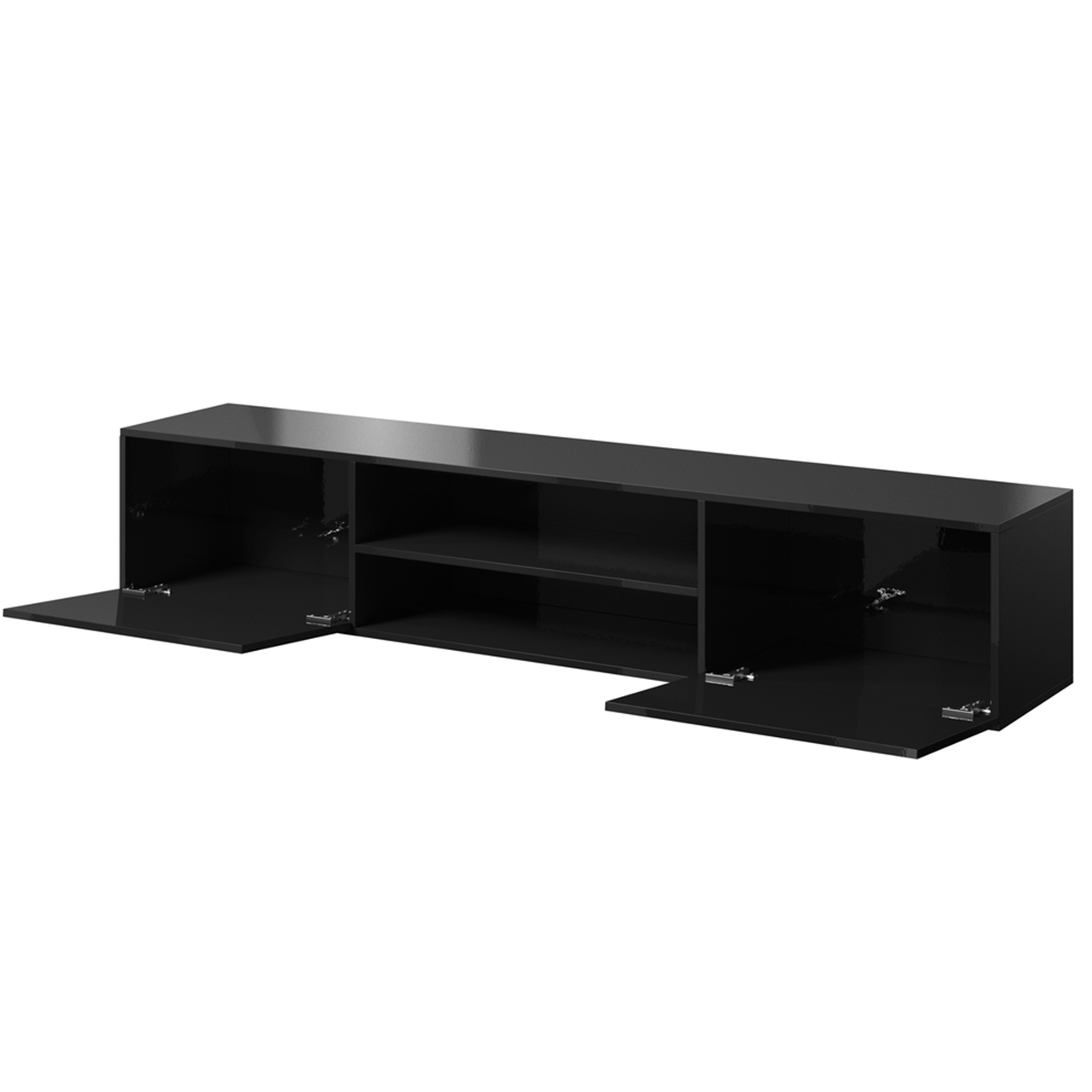 TV Stand SLIDE K with shelf black