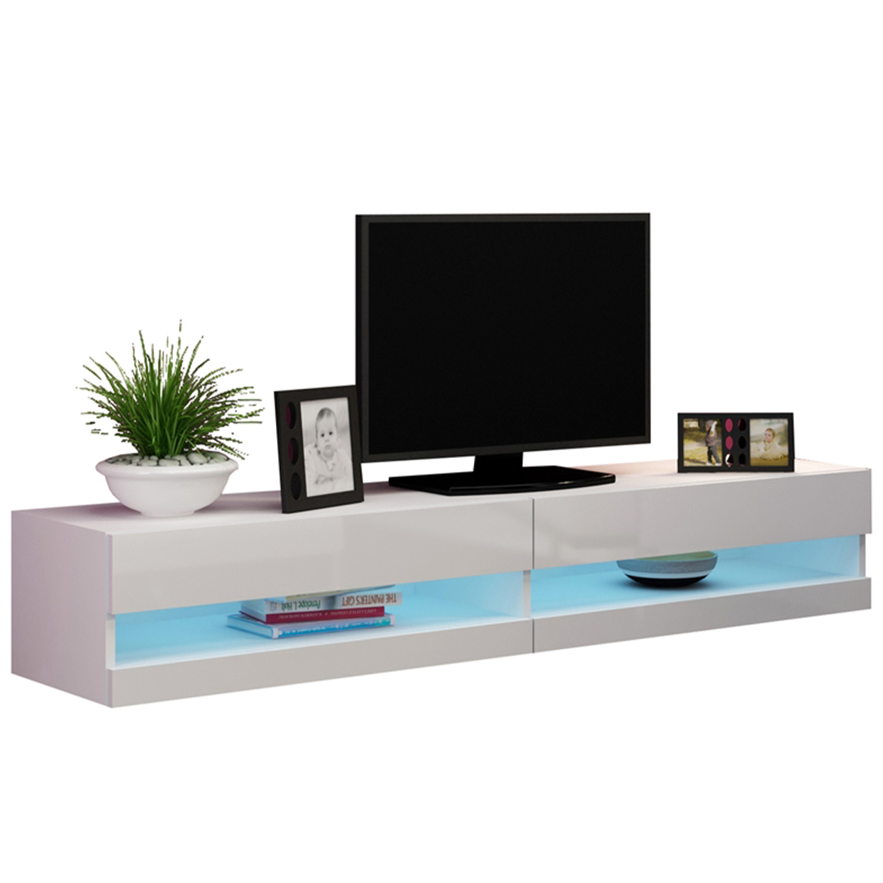 TV Stand 180 VIGO NEW VG9A white / white gloss