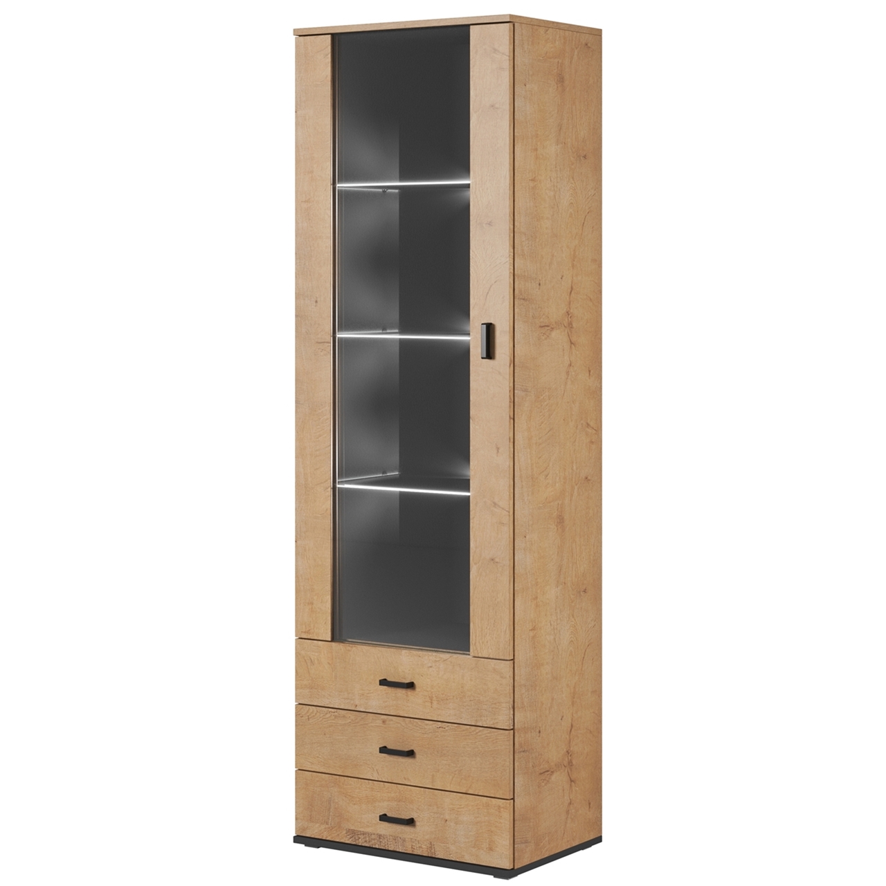 Display cabinet SOHO SH1I lefkas oak / black