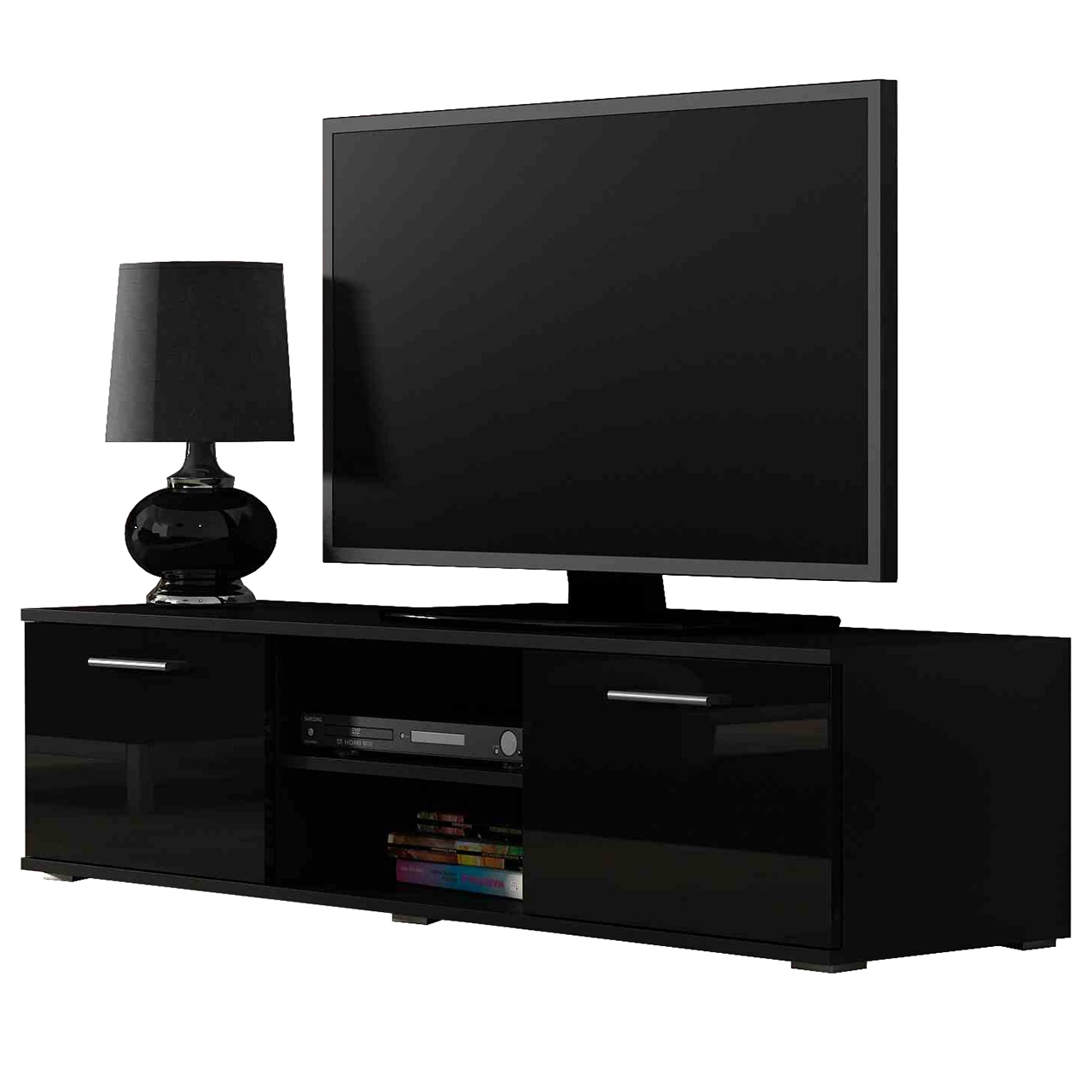 TV Stand SOHO SH4D black / black gloss