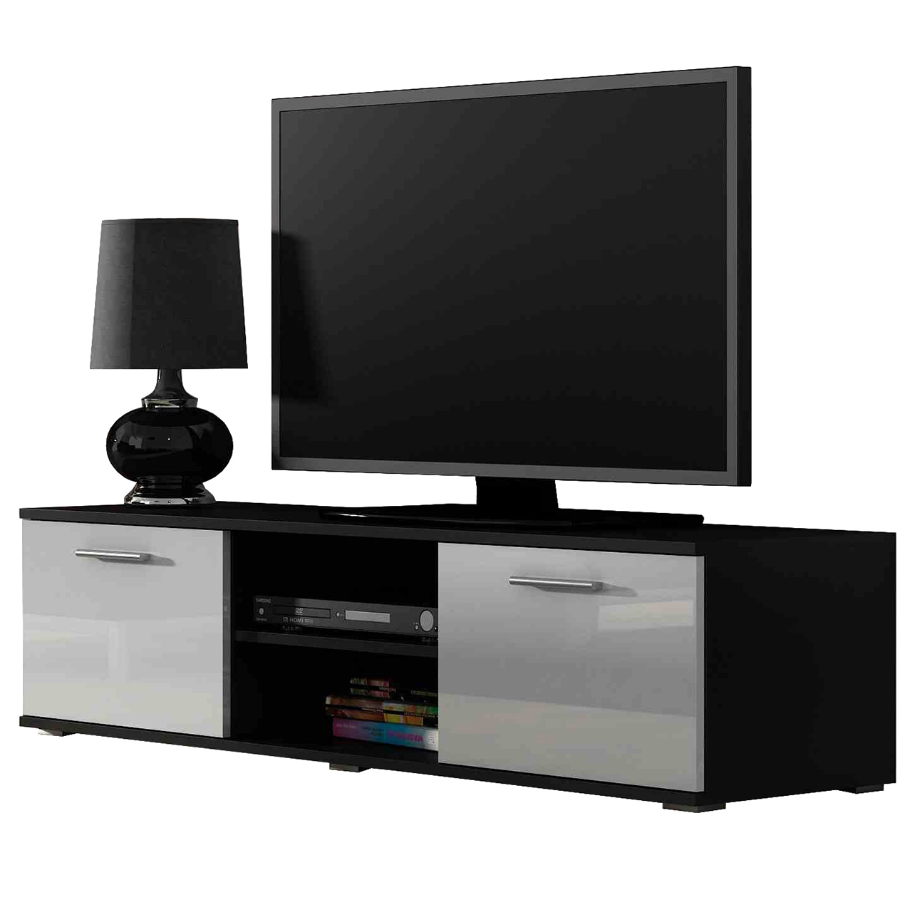 TV Stand SOHO SH4C black / white gloss