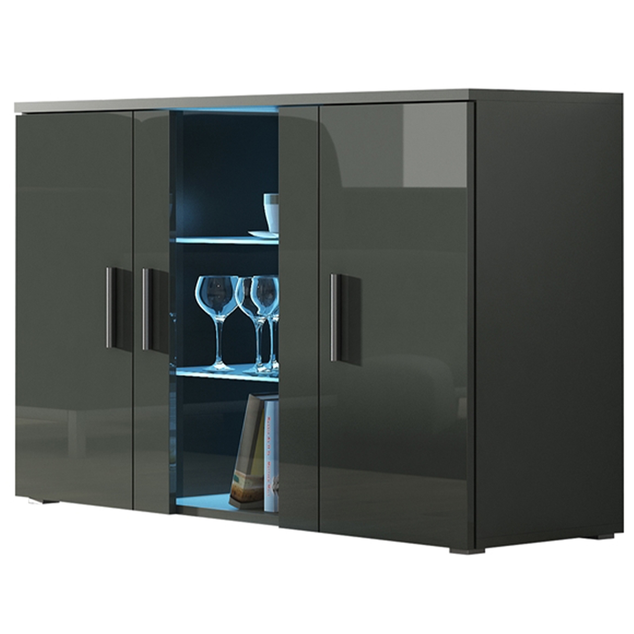 Storage cabinet SOHO SH8H grey / grey gloss