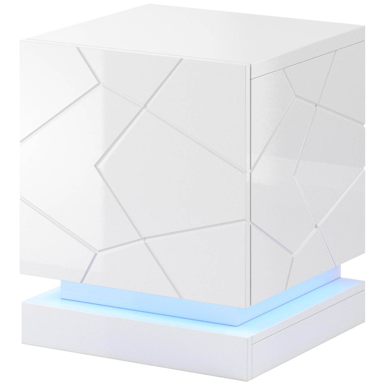 Bedside cabinets QIU 2pcs. white gloss