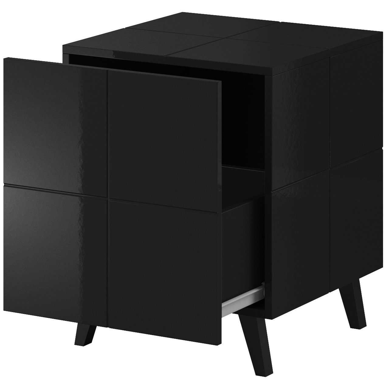 Bedside cabinets REJA 2pcs. black gloss