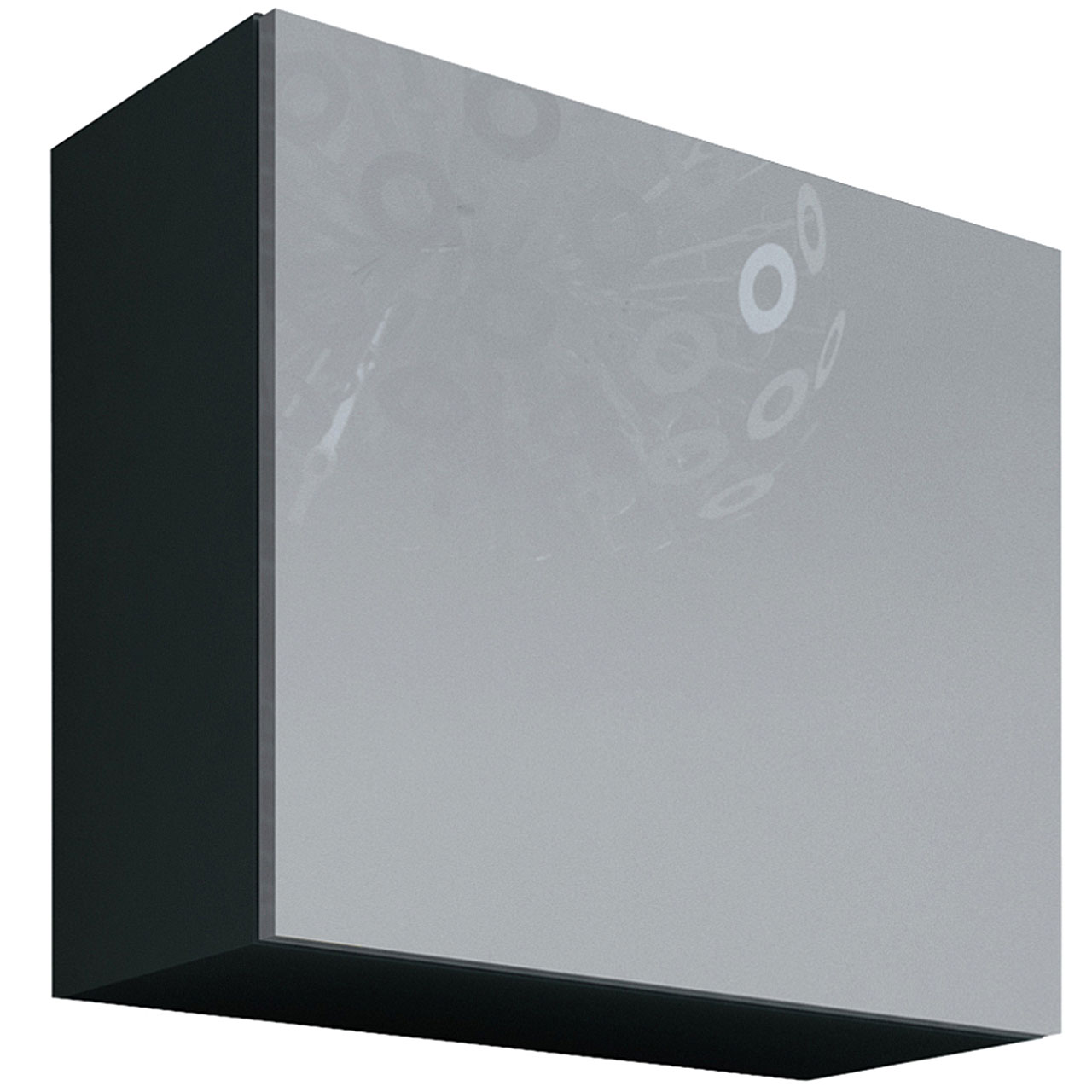 Wall cabinet VIGO GREY B KWADRAT VG10 grey / white gloss