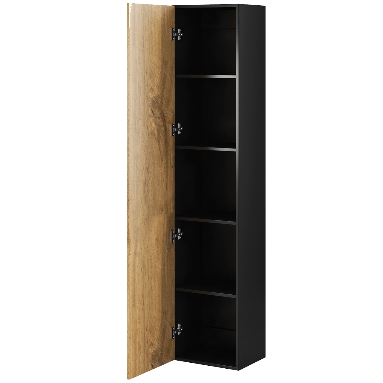 Display cabinet VIGO VG2G black / oak wotan