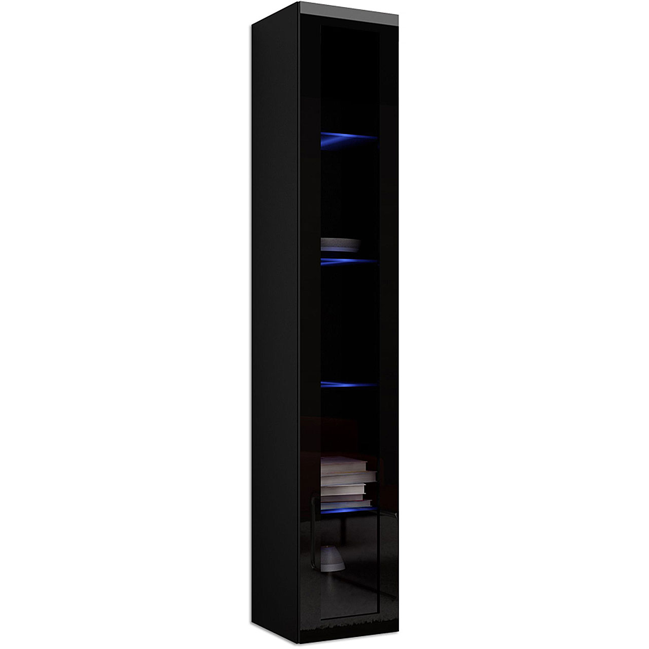Display cabinet VIGO VG3D black / black gloss
