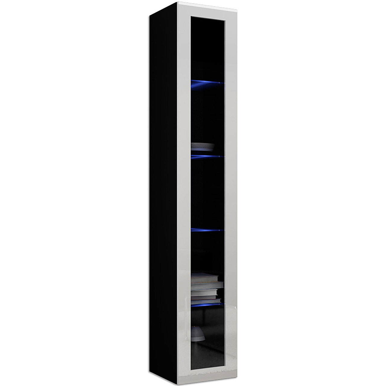 Display cabinet VIGO VG3C black / white gloss