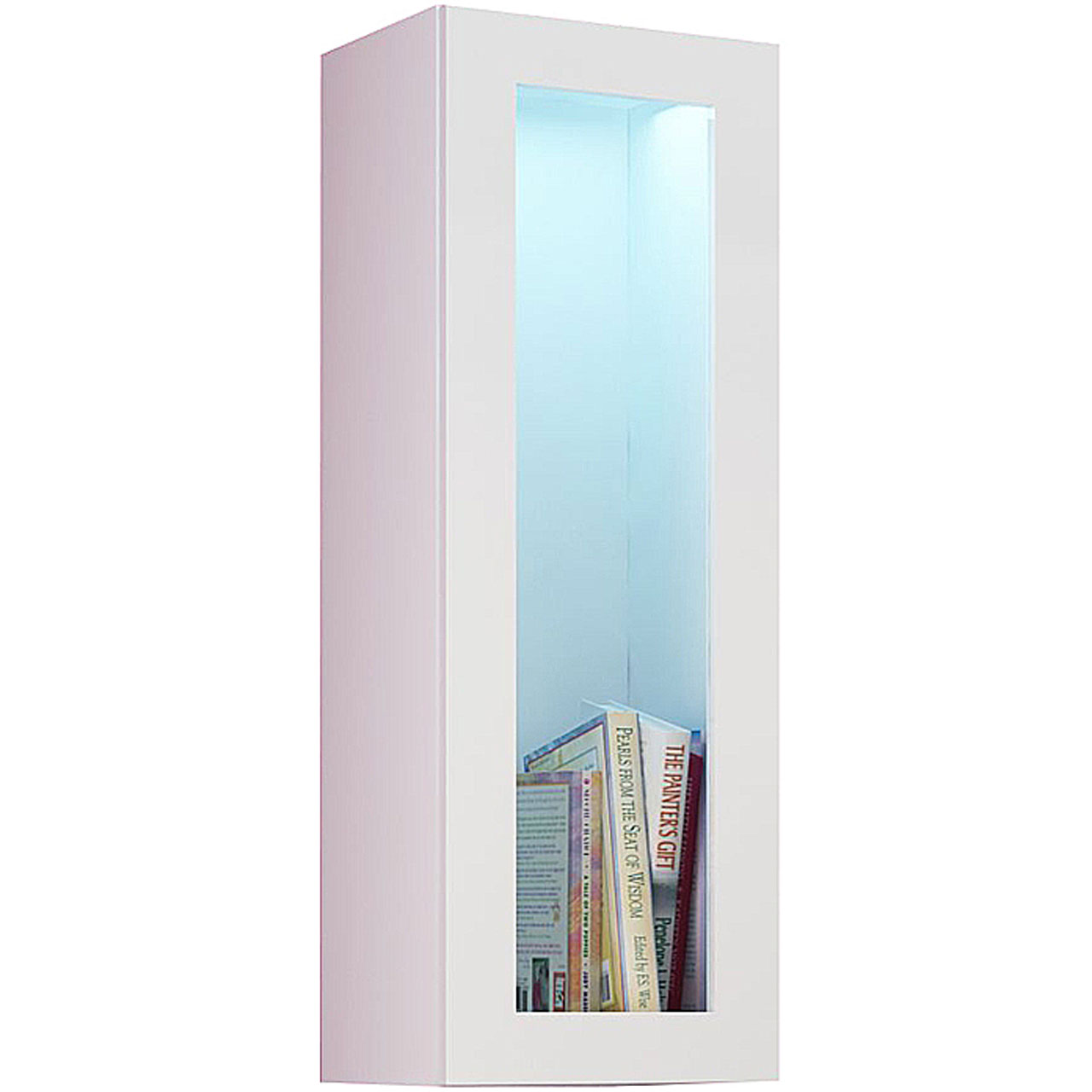 Wall display cabinet 90 VIGO VG6A white / white gloss