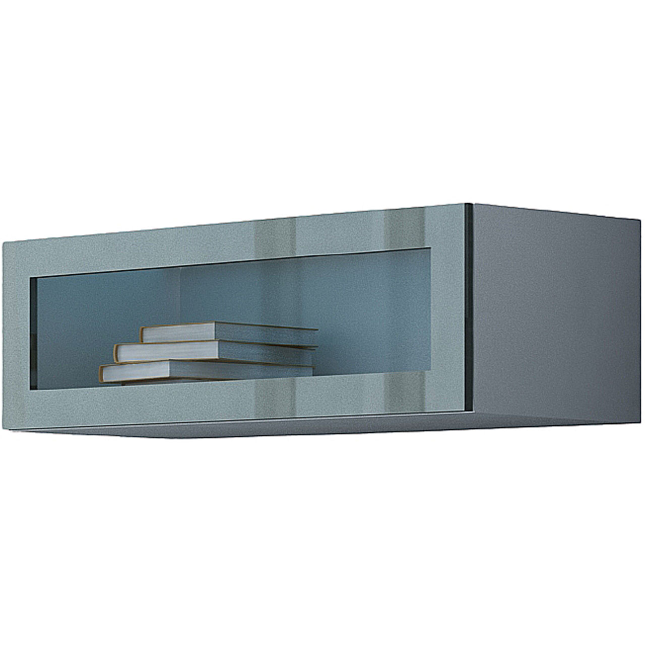 Wall display cabinet 90 VIGO GREY A VG6 white / grey gloss
