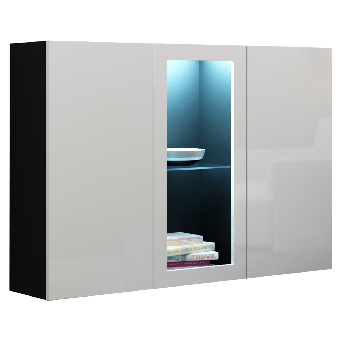 Storage cabinet VIGO VG7C black / white gloss