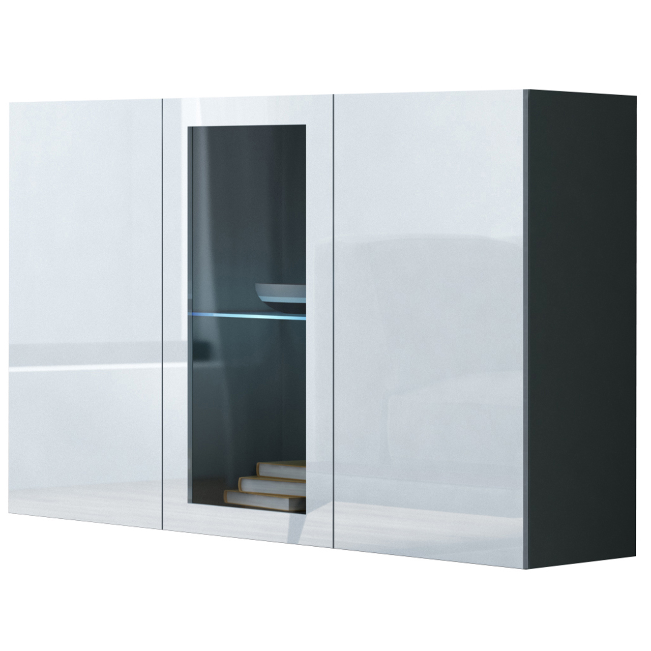 Storage cabinet VIGO GREY B VG7 grey / white gloss