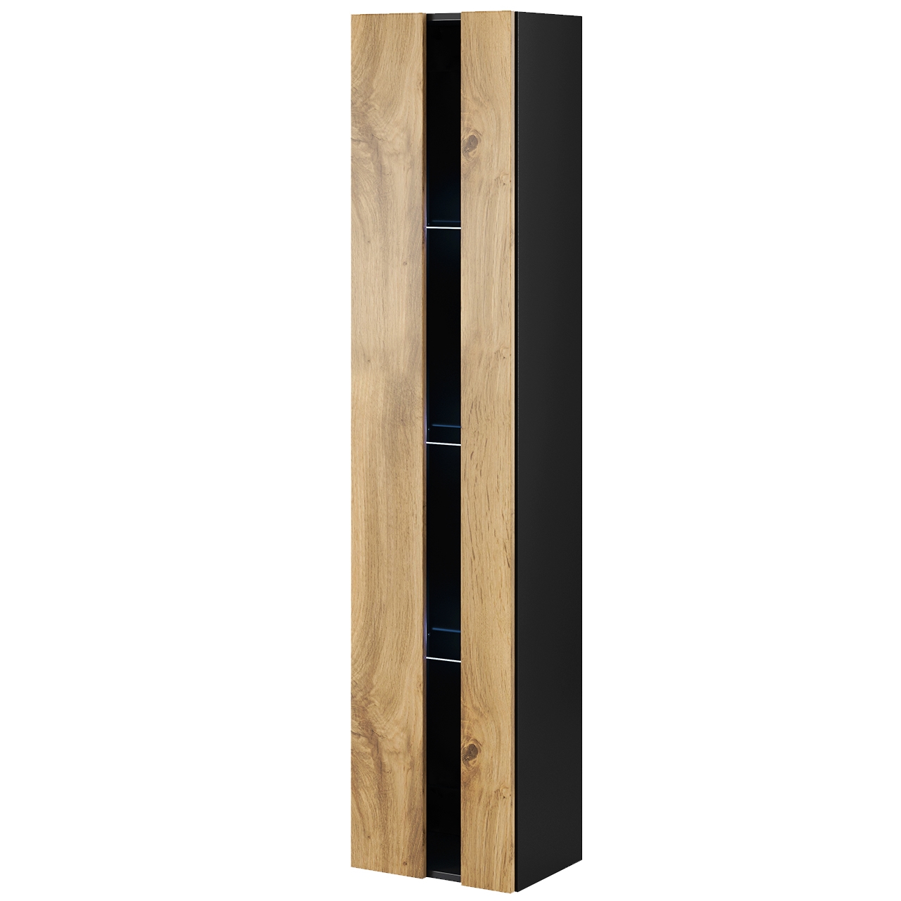 Display cabinet VIGO NEW VG8G black / oak wotan