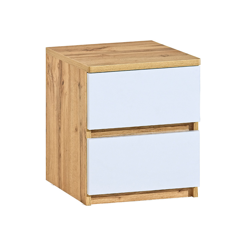 Bedside Cabinet CARA 10 wotan oak / arctic white