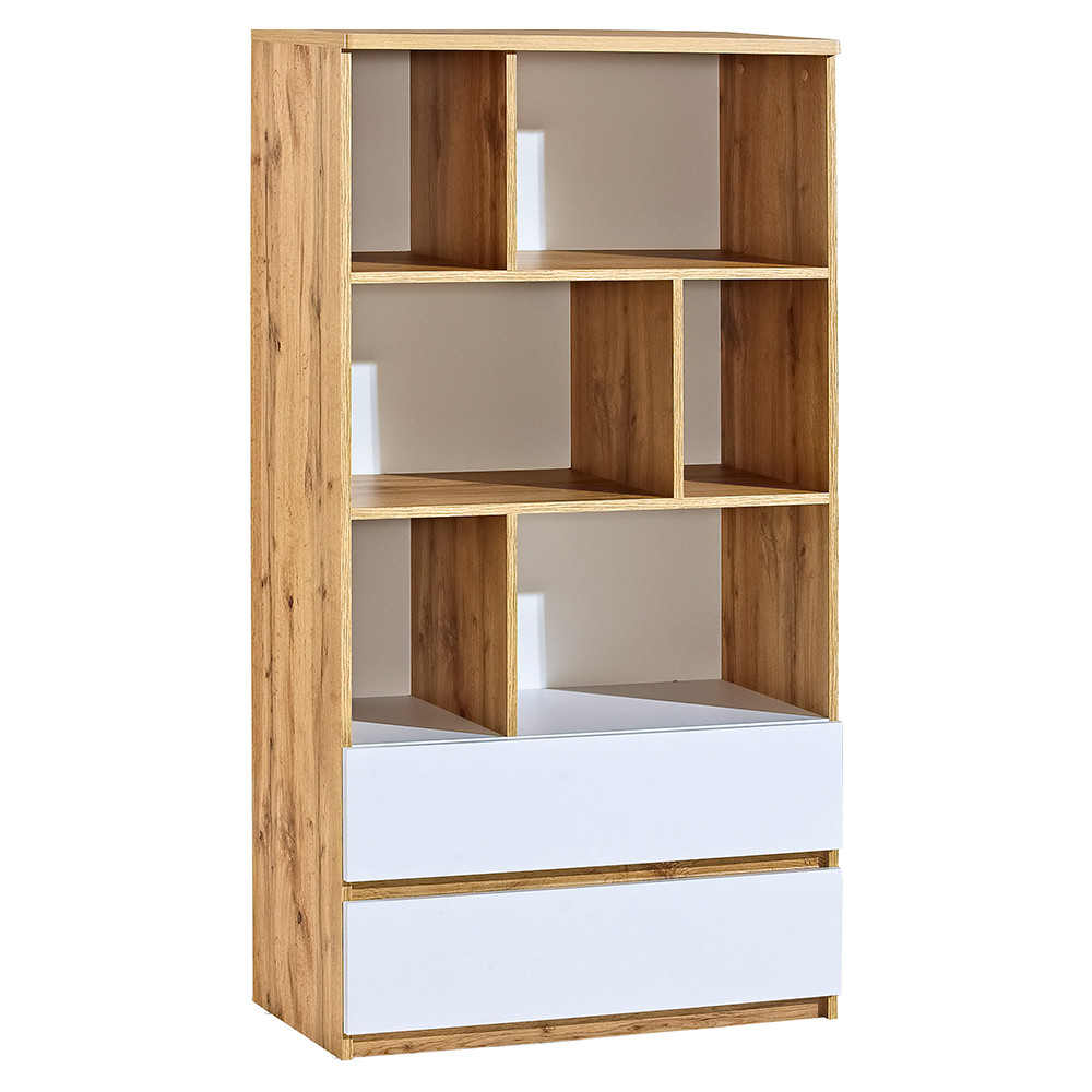Bookcase CARA 04 wotan oak / arctic white