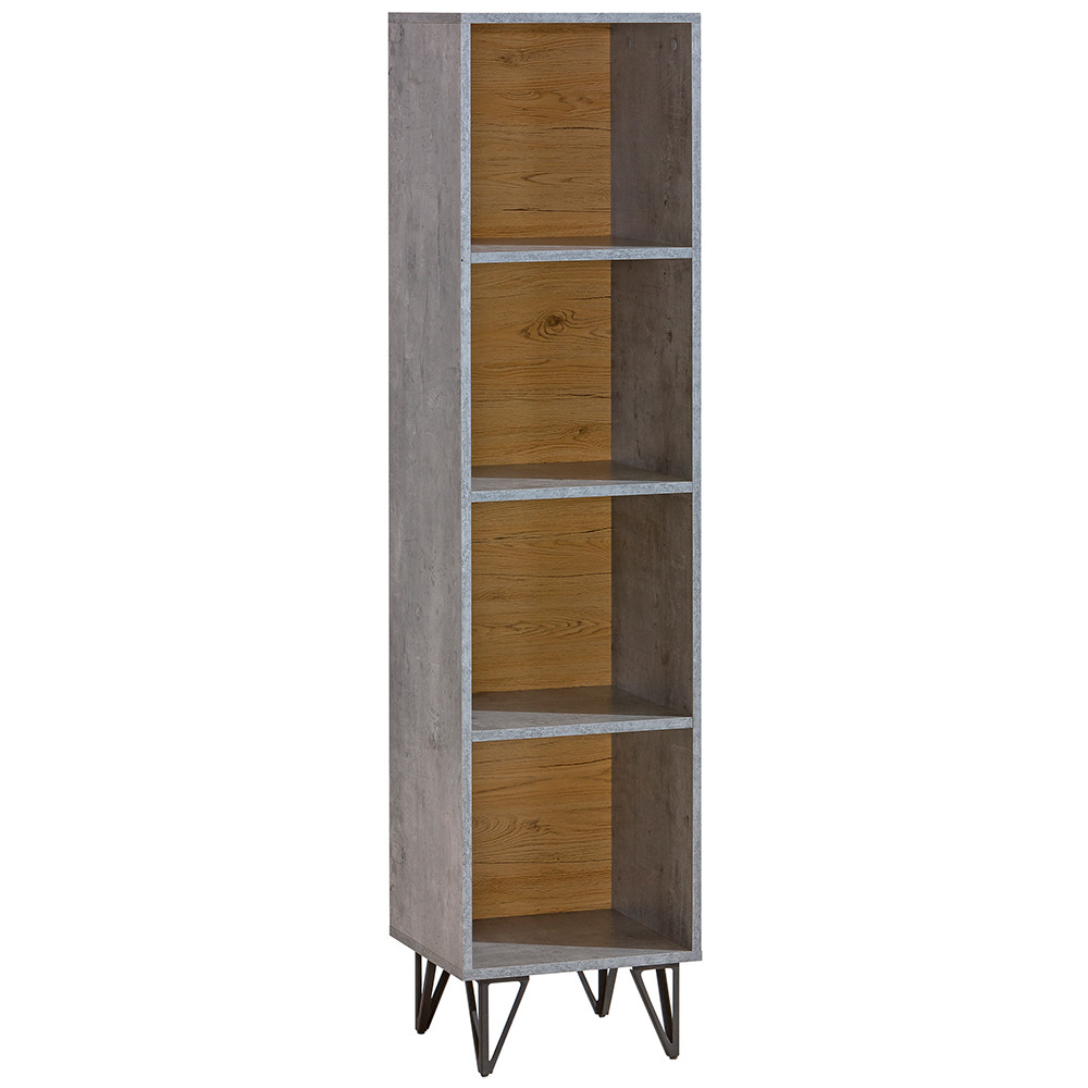 Bookcase LOFAN 11 wotan oak / millenium concrete
