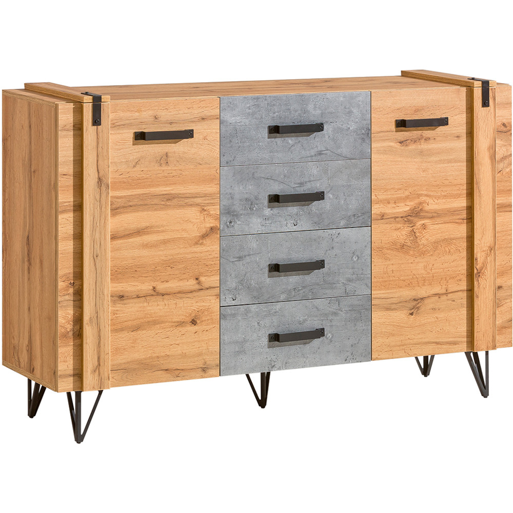 Storage Cabinet LOFAN 05 wotan oak / millenium concrete