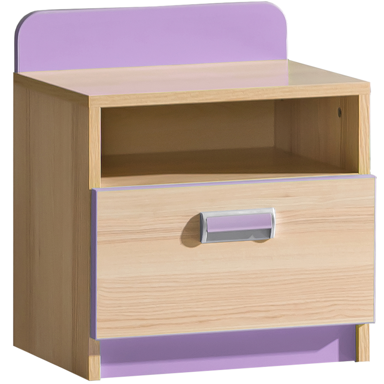 Bedside cabinet LOREN LR12 ash / violet