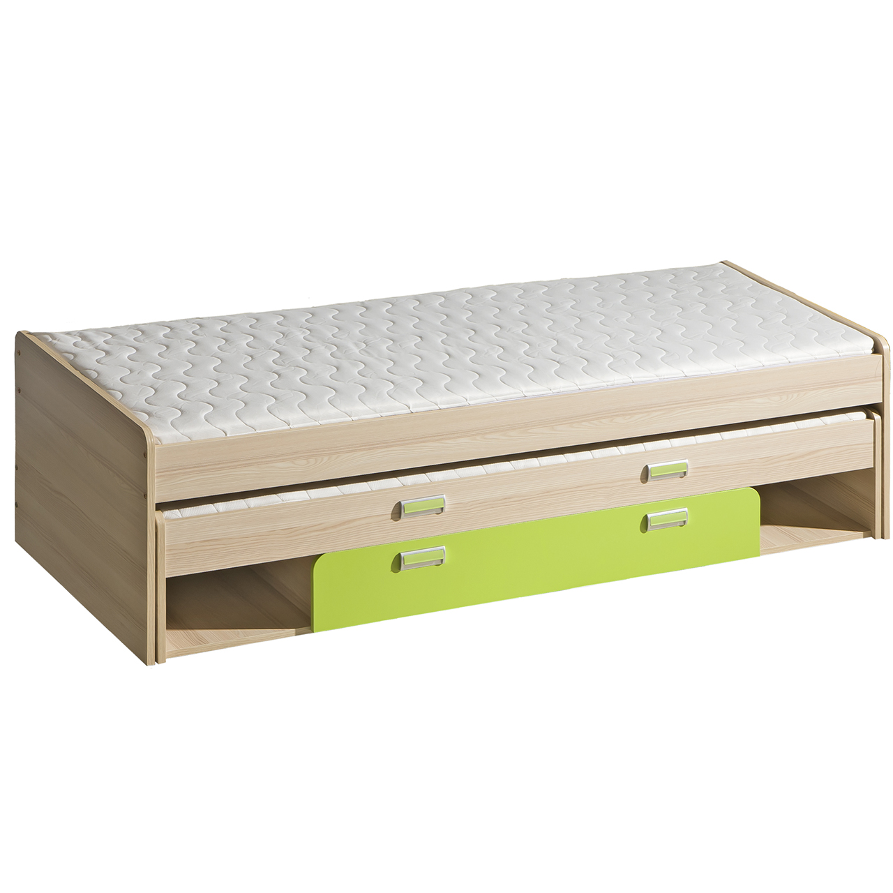 Bunk bed with storage LOREN LR16 ash / green
