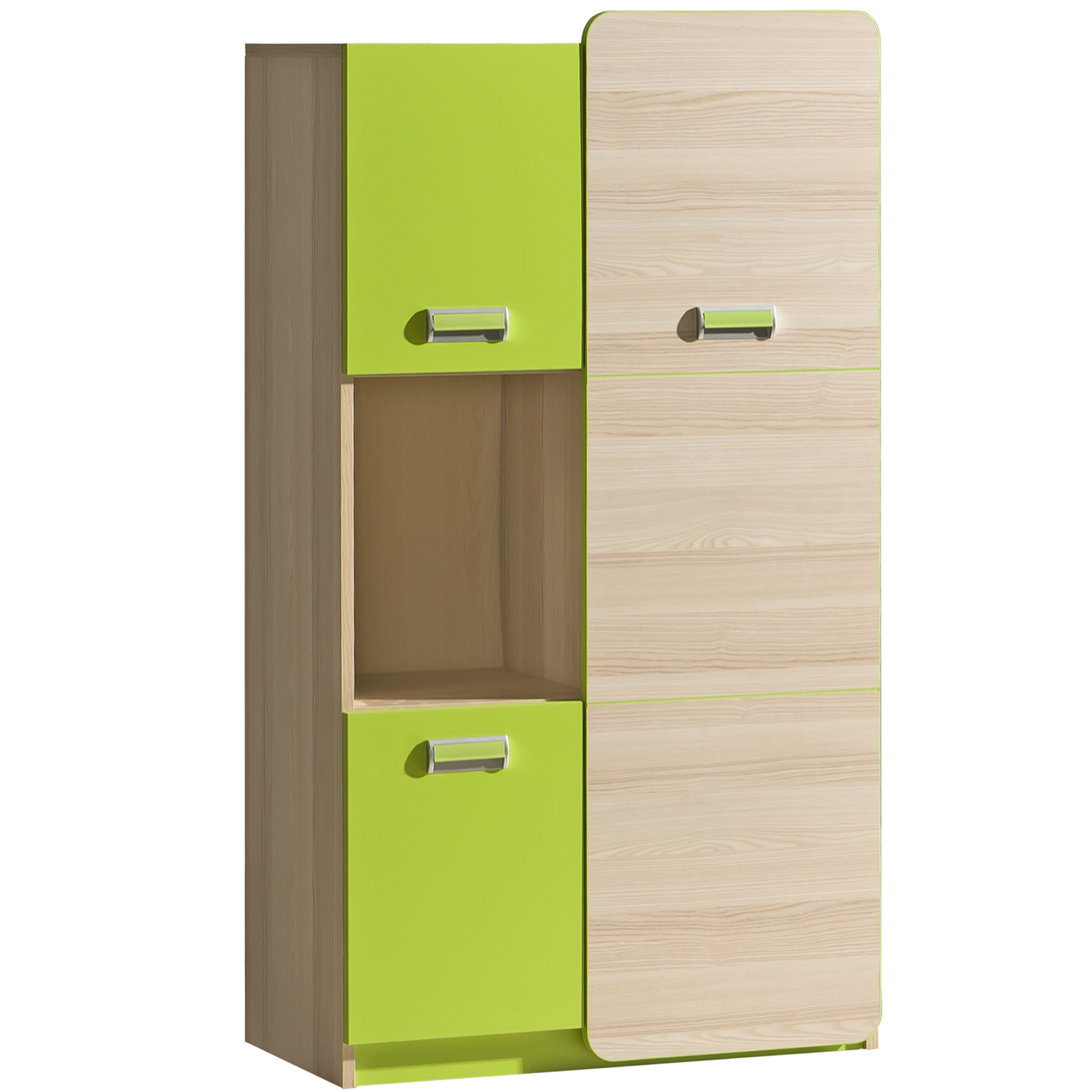 Storage cabinet LOREN LR5 ash / green