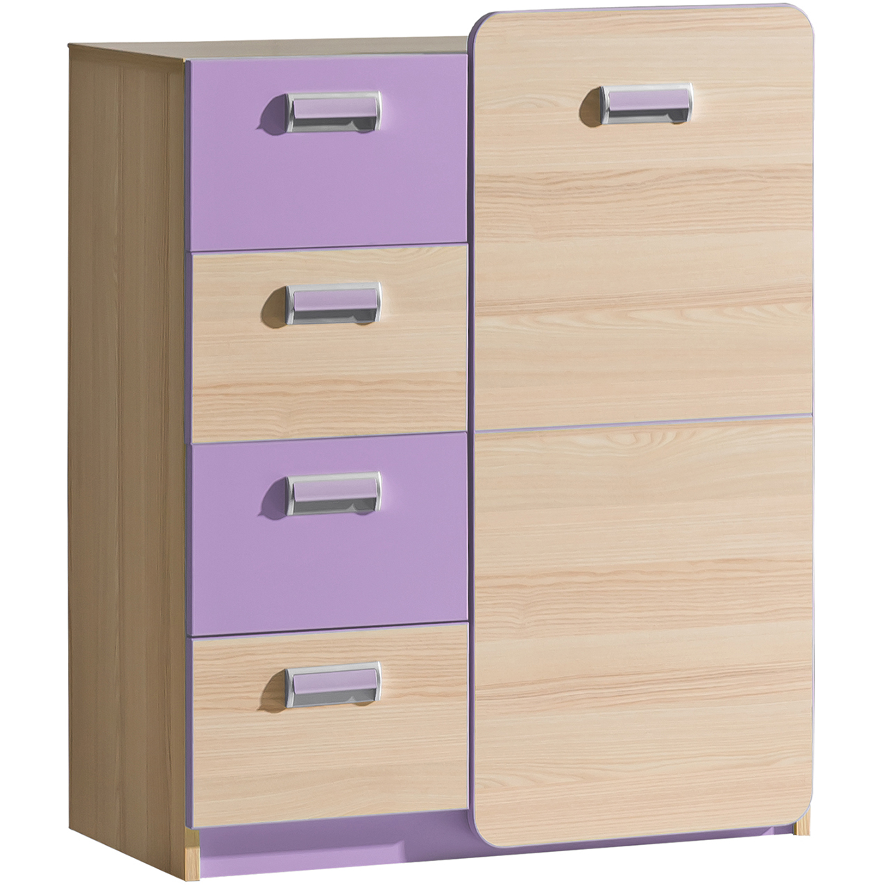 Storage cabinet LOREN LR6 ash / violet