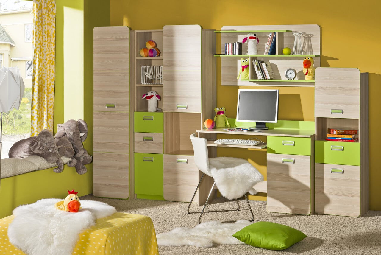 Kids / Teen bedroom set LOREN 2 ash / green