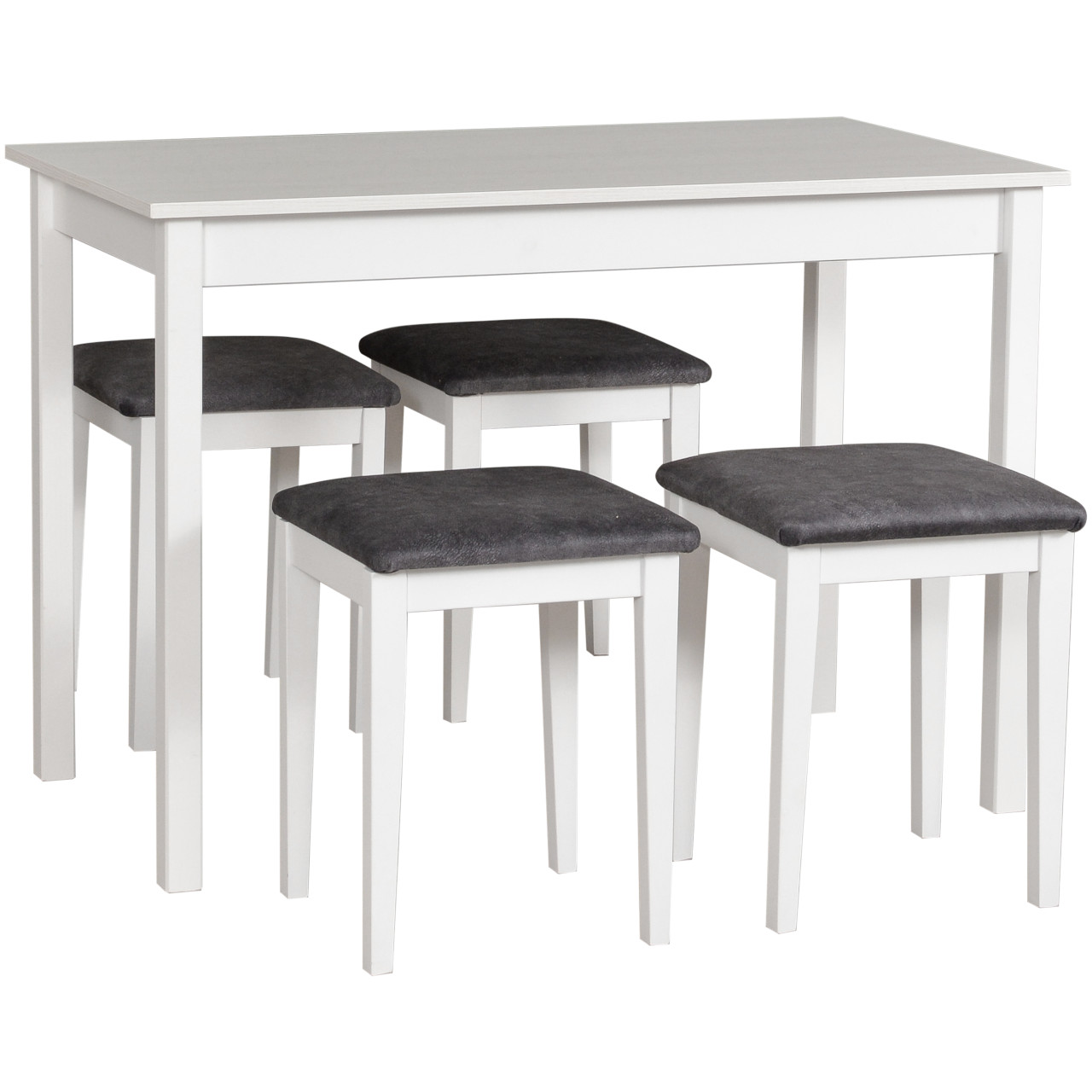 Table MAX 2 white laminate + stool T3 (4 pcs.) white / 24B