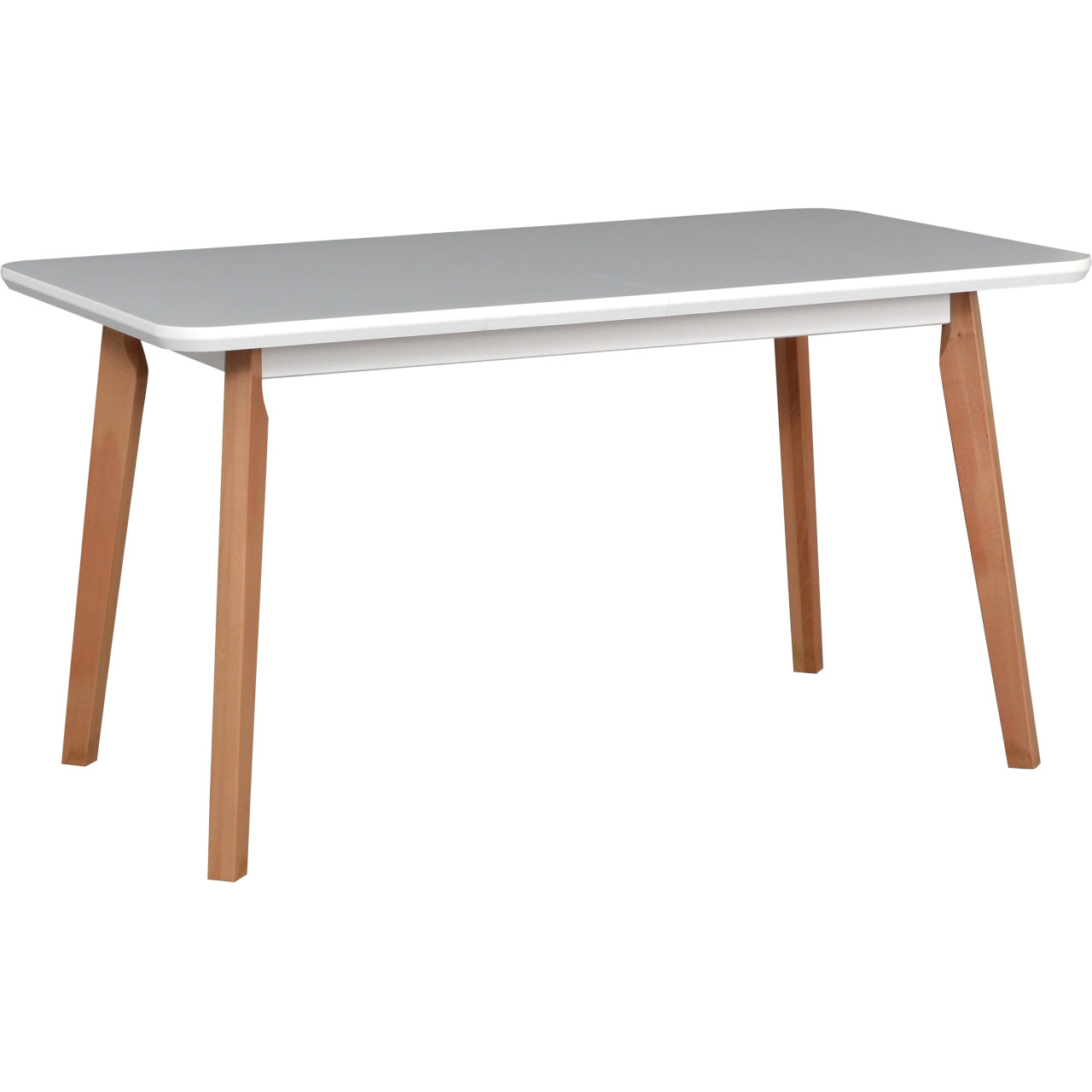 Table OSLO 7 80x140/180 white MDF / natural beech