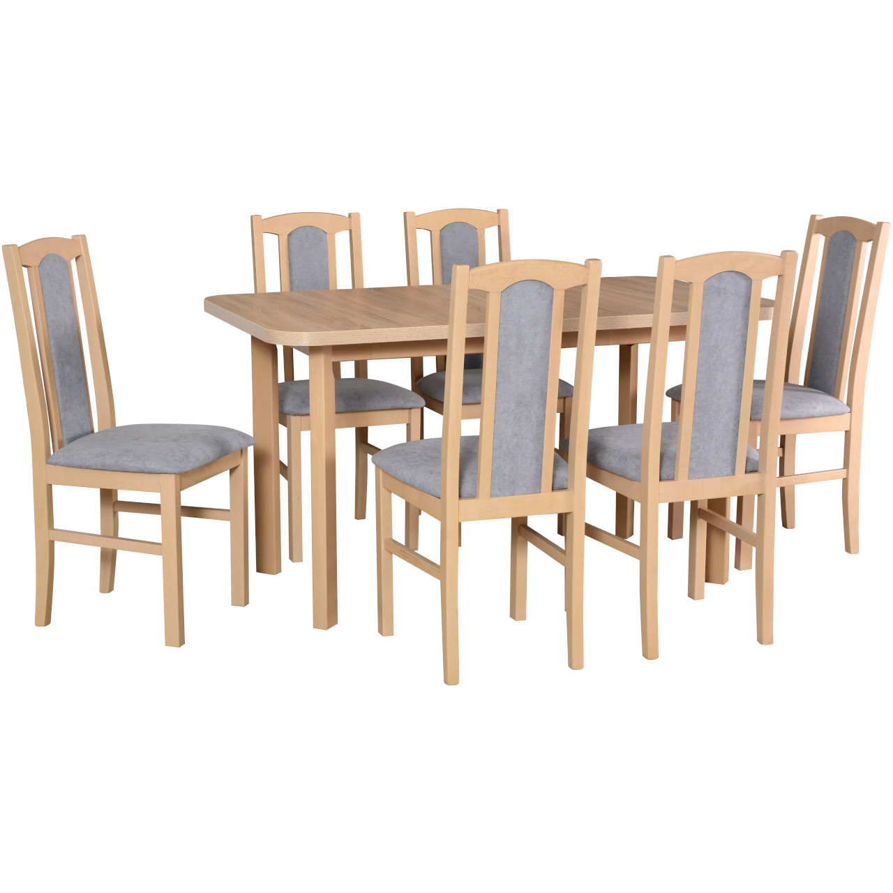 Table WENUS 2 P sonoma laminate + chairs BOS 7 (6 pcs.) sonoma / 1B