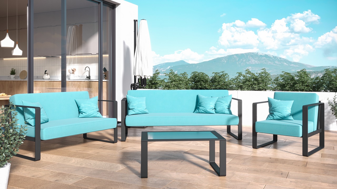 Garden furniture 1+2+3 GARDENO kanaria 7020 + coffee table