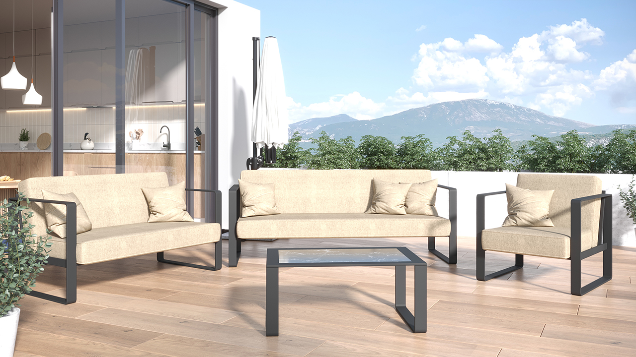 Garden furniture set 1+2+3 GARDENO sumba 7052 + coffee table