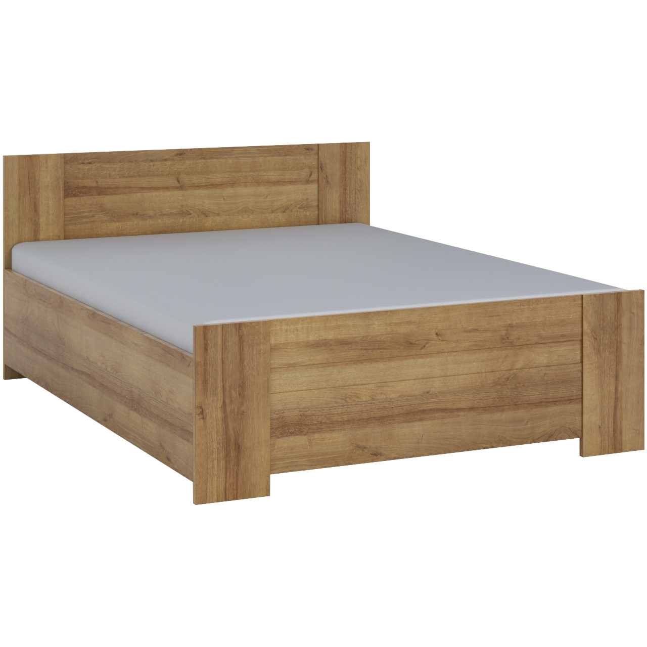 Bed with Storage 160x200 BONO BO02 golden oak