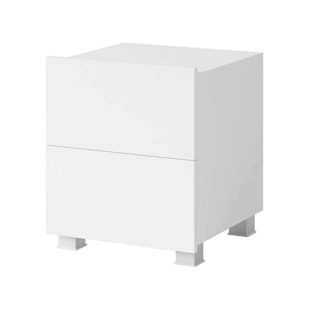 Bedside cabinet CALABRIA CL11 white / white gloss